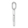 14K White Gold Diamond Lower Case Letter Q Initial Pendant