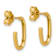 14k Yellow Gold 5/8 inch Polished Oval J-Hoop Earrings