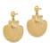 14k Yellow Gold Textured Scallop Dangle Earrings