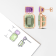 28 CT TGW Rose de France and Green Quartz 2-Stone Earrings in Rose
Plated Sterling Silver
