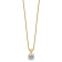 14K Yellow Gold 2 ct. 8.0mm Round G H I True Light Moissanite Solitaire
Pendant with Chain