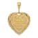 14k Yellow Gold Textured Reversible FOR A SPECIAL GRANDMA Heart Pendant