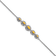 Rhodium Over 14k White Gold Marquise Citrine Bracelet