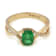 1.09 Ctw Emerald with 0.12 Ctw Diamond Ring in 14K