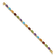 14k Yellow Gold Rainbow Gemstone Bracelet