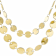 High-Polish Multi-Row Disc Necklace In 18K Gold Over Bronze