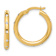 14k Yellow Gold Polished 13/16" Cubic Zirconia Hoop Earrings