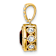 10k Yellow Gold Beaded 0.73 cttw Cushion Garnet and 0.21 cttw Diamond Pendant