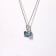 Blue Moissanite Sterling Silver Solitaire Pendant With Chain, 0.50ct