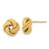 14k Yellow Gold 10mm Polished and Textured Double Love Knot Stud Earrings