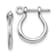 Rhodium Over 14k White Gold 3D Shackle Link Screw Dangle Earrings