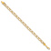 14k Yellow Gold Diamond-Cut 7.5mm Double Link Charm Bracelet