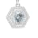 Rhodium Over Sterling Silver 7mm Round Aquamarine Pendant 1.19ctw
