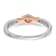 14K Two-tone White and Rose Gold First Promise Diamond Promise Ring 0.16ctw
