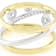 Round Moissanite Solitaire Ring In Two-Tone Gold