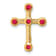 14k Yellow Gold Ruby Cross Chain Slide