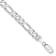 14K White Gold 7.5mm Flat Figaro Chain Bracelet