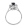 0.75ctw Oval Sapphire and Diamond Halo Ring in 14k White Gold