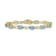 14K Two-tone Gold with rhodium over 14k yellow gold Blue Topaz and
Diamond Bracelet