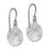 Rhodium Over Sterling Silver Polished Sand Dollar Dangle Earrings