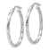 Rhodium Over Sterling Silver Polished and Textured Twisted Oval Hoop Earrings