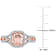 Morganite and Diamond 10K Rose Gold Ring 1.51ctw