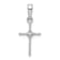 Rhodium Over 10k White Gold Small Diamond Cross Pendant