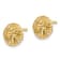 14k Yellow Gold Textured 8.44mm Sand Dollar Stud Earrings