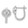 Rhodium Over 14K White Gold Lab Grown Diamond Hinged Hoop Earrings