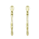 Bamboo Open Hoop Earrings In 14K Gold Over Brass
