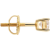 White Cubic Zirconia 14k Yellow Gold Studs With Velvet Gift Box 1.00ctw