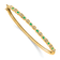 14k Yellow Gold Emerald and Diamond Bangle