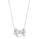Rachel Zoe CZ Bow Pendant Necklace in Rhodium Over Sterling Silver