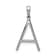 Rhodium Over 14K White Gold Diamond Letter A Initial Pendant