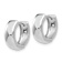 Rhodium Over 14k White Gold Polished 1/2" Hinged Hoop Earrings