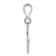 Rhodium Over 14k White Gold Solid Polished Script Filigree Textured
Letter F Initial Pendant