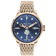Mathey Tissot Men's Elica Blue Dial, Rose Stainless Steel Watch