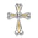14k Yellow Gold and 14k White Gold Diamond Cross chain slide
