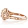 Diamond Simulant Round Vintage Inspired Ring In 18K Rose Gold Over
Sterling Silver 1.08ct