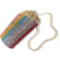 Gold Tone Multi Crystal Popcorn Clutch