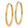 14k Yellow Gold 13/16" Endless Hoop Earrings