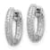 Rhodium Over 14K White Gold Lab Grown Diamond Hinged Hoop Earrings