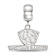 Sterling Silver Rhodium-plated LogoArt Eastern Illinois University Small
Dangle Bead
