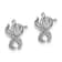 Rhodium Over 14k White Gold Starfish Stud Earrings