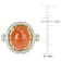 Orange Moonstone and Diamond 14K Yellow Gold Ring 5.04ctw