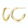 Open Thick Hoop Earrings In 14K Gold Over Brass