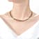 Polished Omega Necklace In 14K Gold Over Sterling Silver