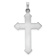 Rhodium Over 14k White Gold Polished and Textured Cross Pendant