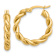 14k Yellow Gold Polished 7/8" Twisted Hoop Earrings