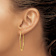 14k Yellow Gold Satin and Diamond-Cut 1 9/16" Endless Hoop Earrings